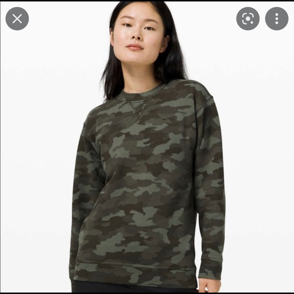 Lululemon all yours camo crewneck sweatshirt